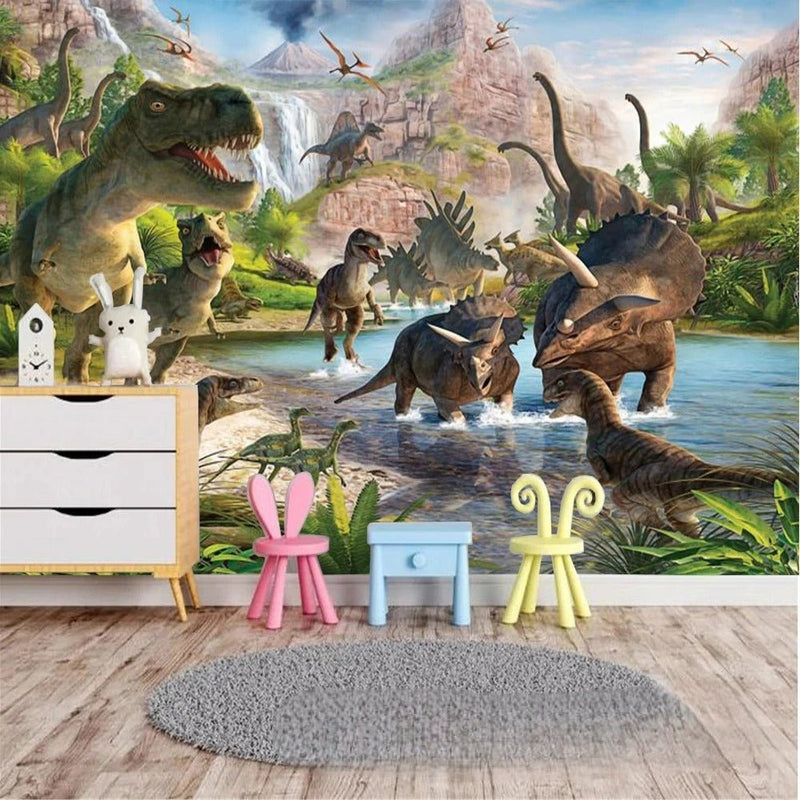 Chambre Papier Peint Dinosaure — intissé mat premium