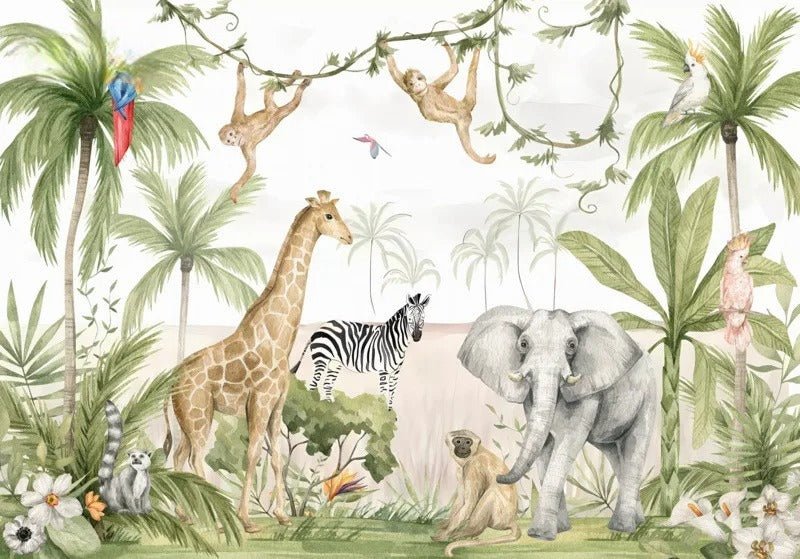 Frise papier peint savane — intissé mat premium