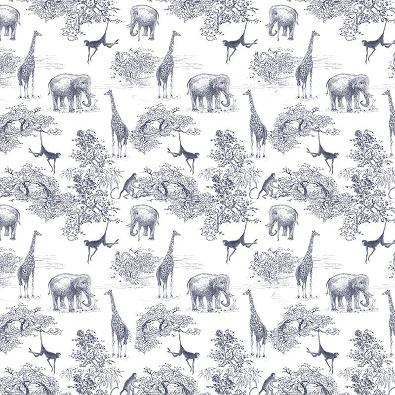 Papier Peint Animaux Noir Et Blanc - motif
