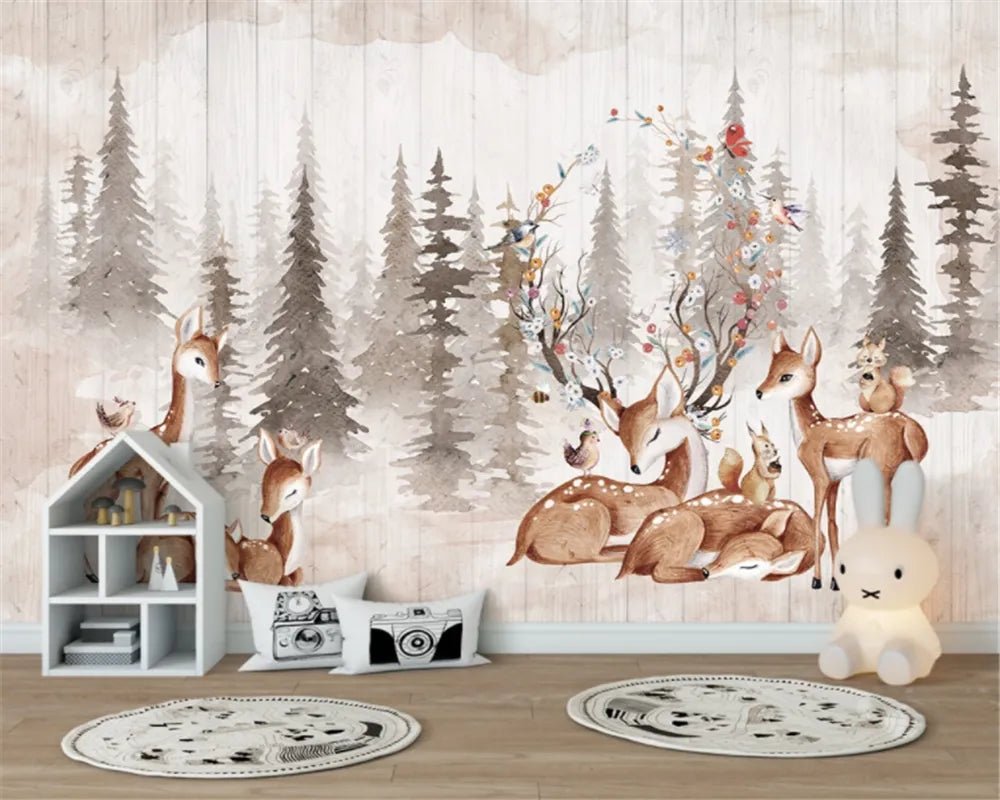 Papier Peint Biche Foret - Papierpeint-panoramique.fr