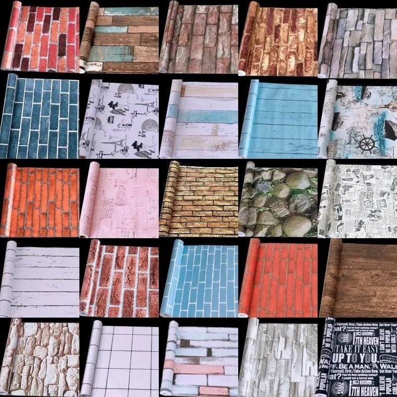 Papier peint brique bleu - Papierpeint-panoramique.fr