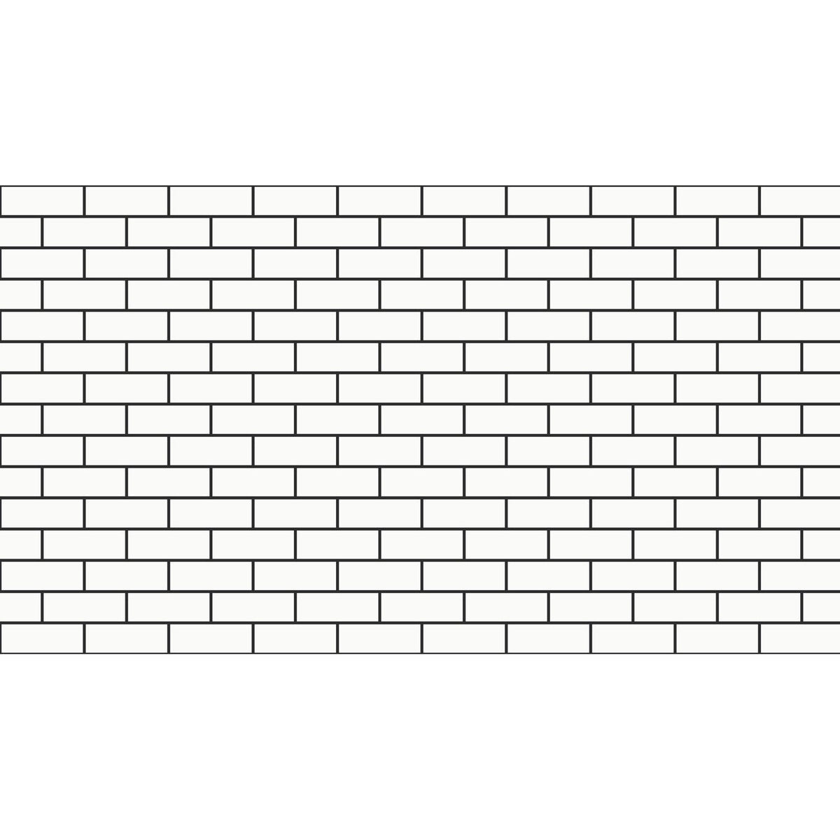 Papier peint brique noir et blanc - motif