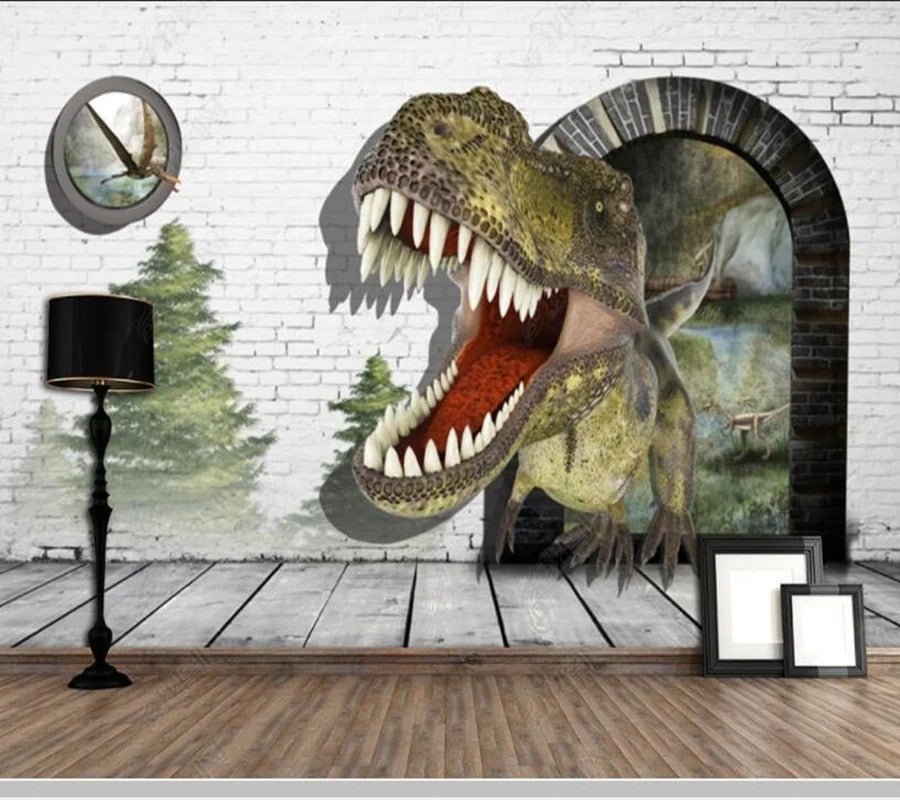 Papier Peint Carte Du Monde Dinosaure - Papierpeint-panoramique.fr