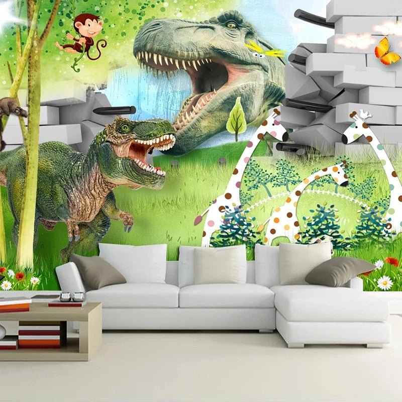 Papier Peint Chambre Garcon Dinosaure - Papierpeint-panoramique.fr