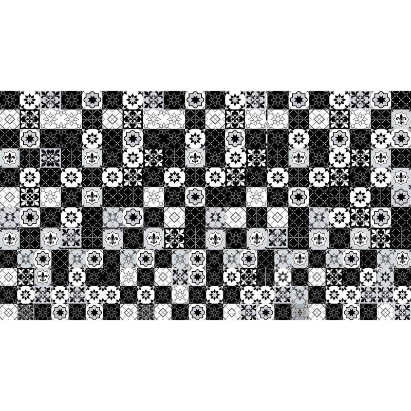 Papier Peint Cuisine Noir Et Blanc — autocollant