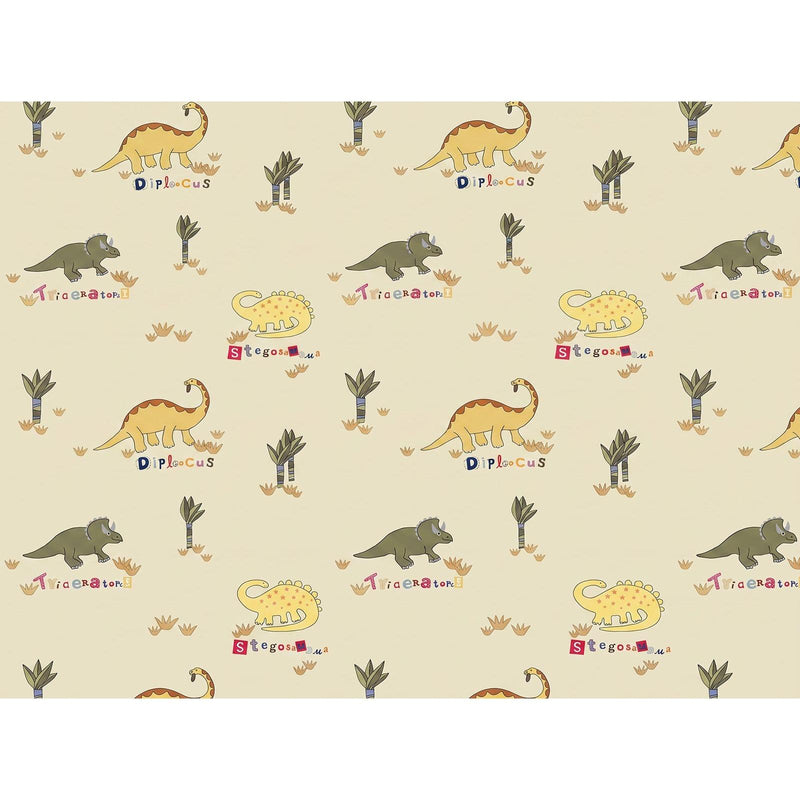 Papier Peint Dinosaure Jaune — autocollant