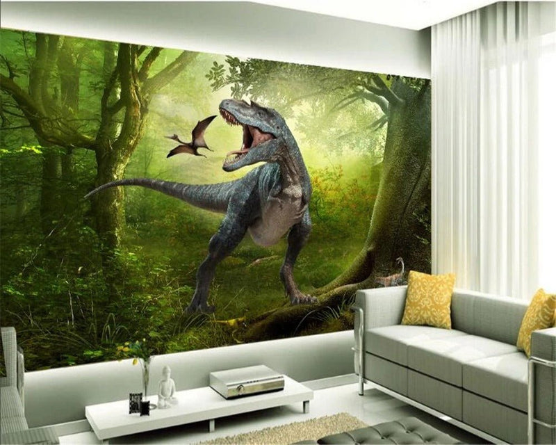 Papier Peint Dinosaure Silhouette — intissé mat premium