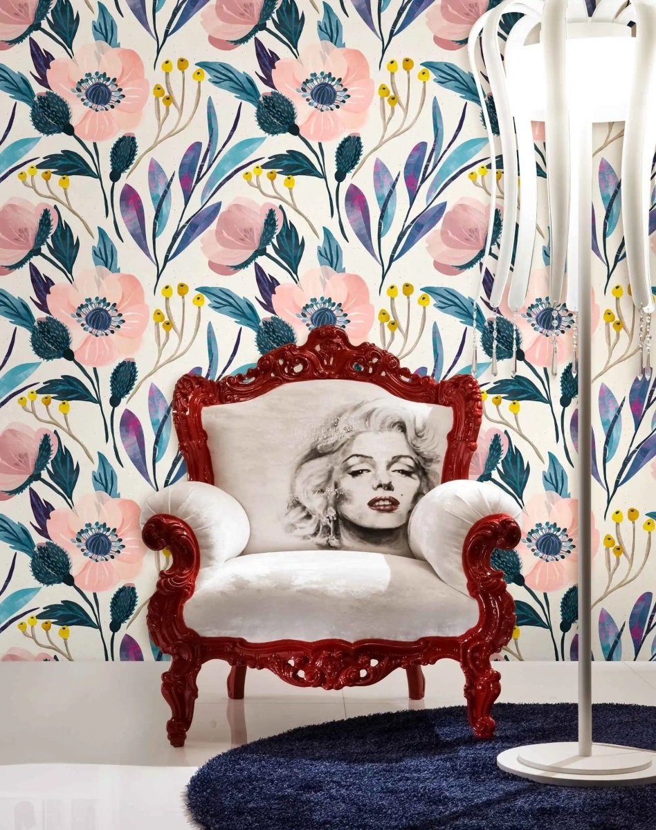 Papier peint fleuri chambre fille - Papierpeint-panoramique.fr