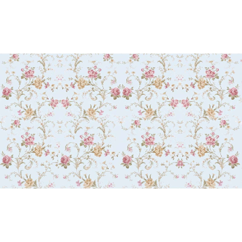 Papier peint fleuri moderne — autocollant