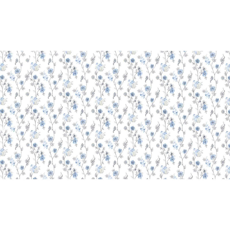 Couloir papier peint fleuri — autocollant