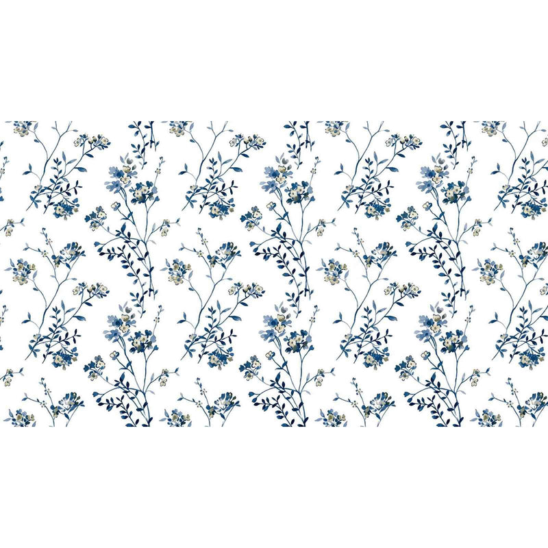 Papier peint fleuri vert d'eau — autocollant