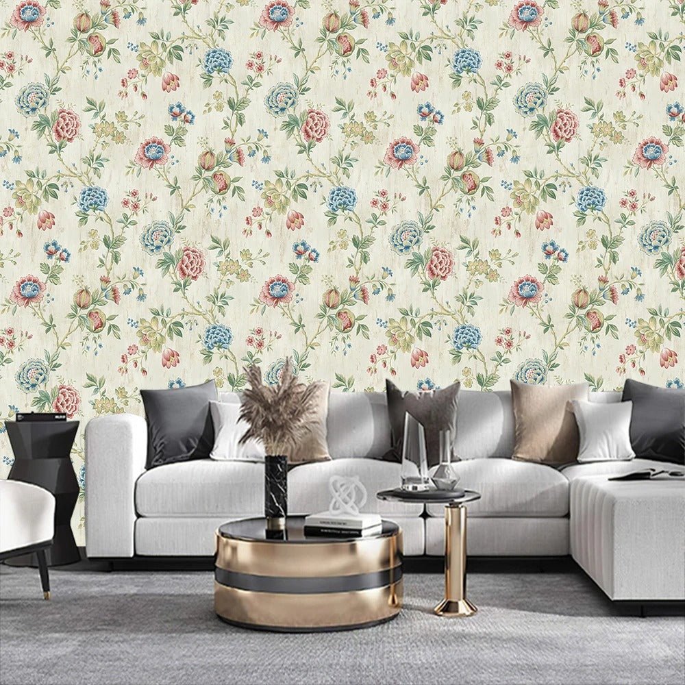Papier peint fleurs des champs - motif