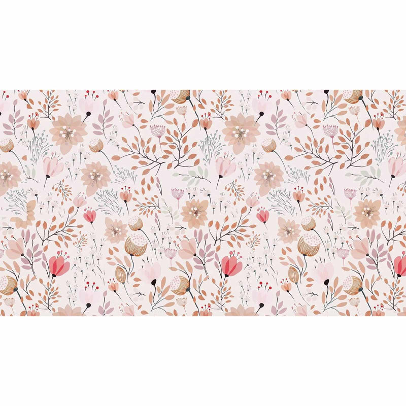 Papier peint floral chambre bebe — autocollant