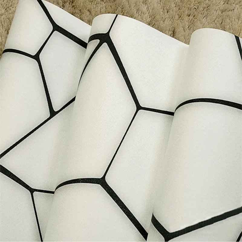 Papier Peint Géométrique Noir Et Blanc - Papierpeint-panoramique.fr