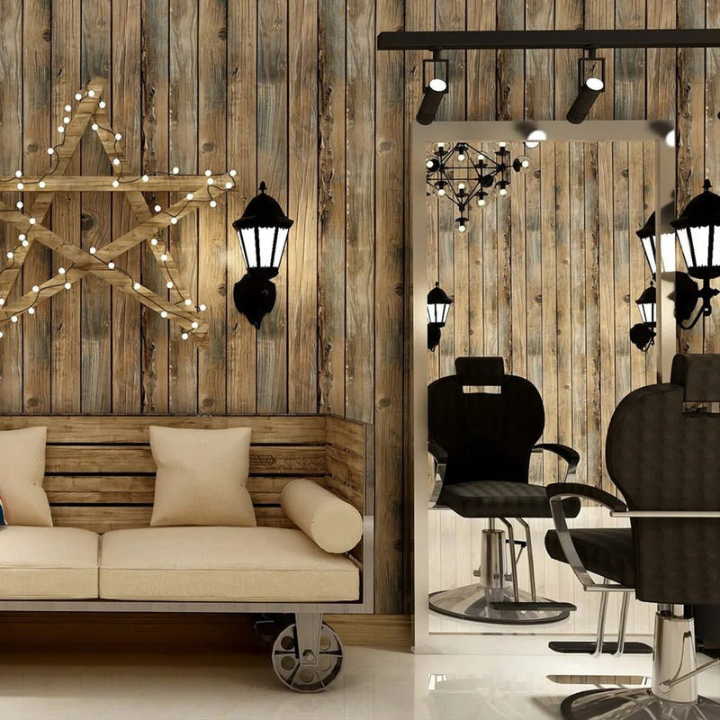 Papier peint industriel salon — intissé mat premium