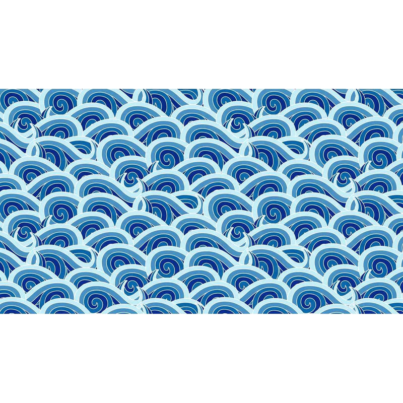 Papier Peint Japonais Bleu — autocollant