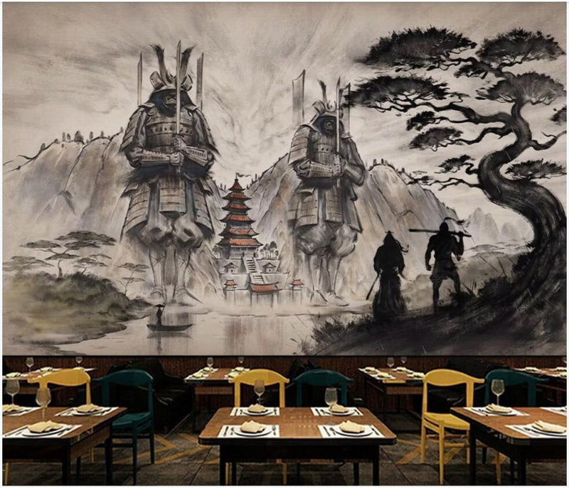 Papier Peint Japonais Noir Et Blanc — intissé mat premium