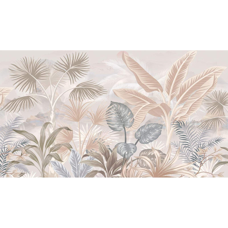 Papier peint jungle beige — autocollant