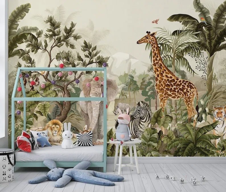 Papier peint jungle chambre bebe - Papierpeint-panoramique.fr