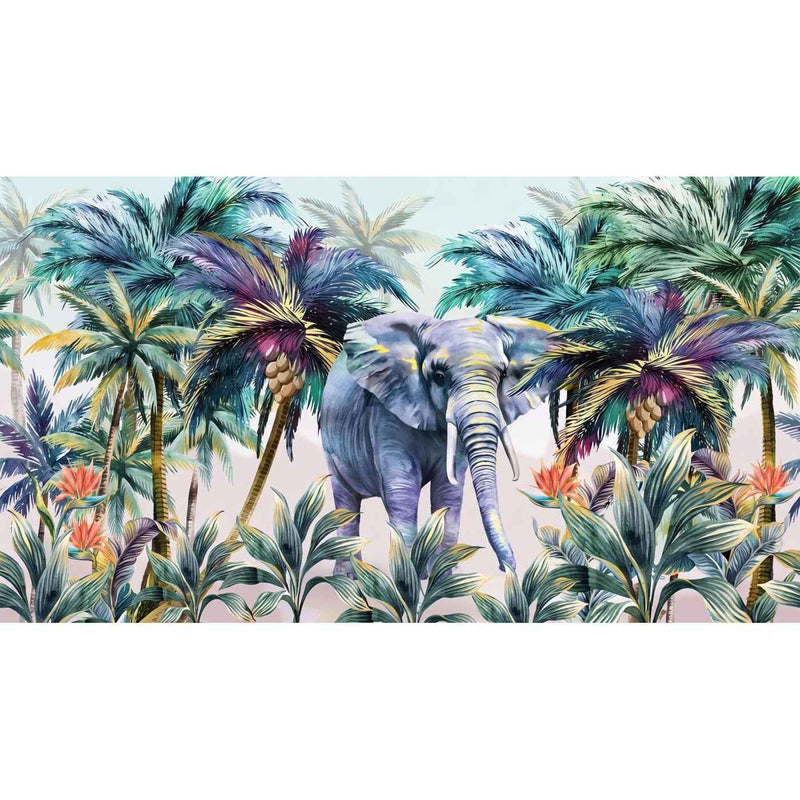 Papier peint jungle coloré — autocollant