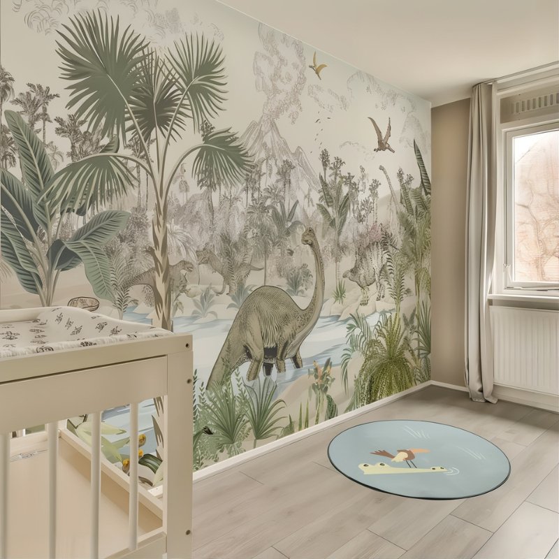 Papier Peint Jungle Dinosaure - Papierpeint - panoramique.fr