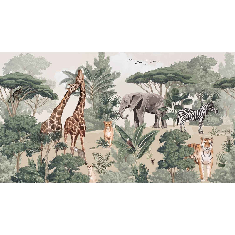 Papier Peint Jungle Enfant — autocollant