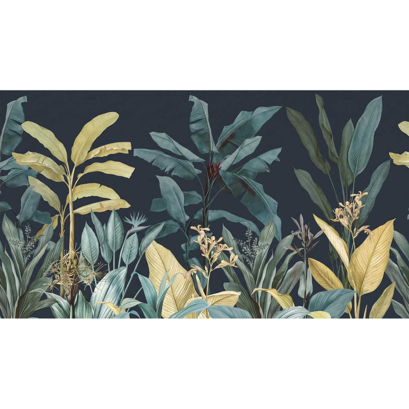Papier peint jungle noir et vert — autocollant