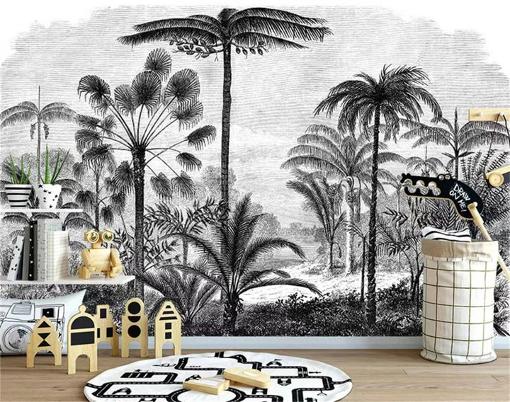 Papier peint jungle tete de lit - Papierpeint-panoramique.fr