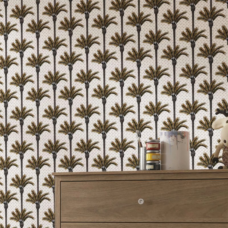 Papier peint motif palmier — autocollant
