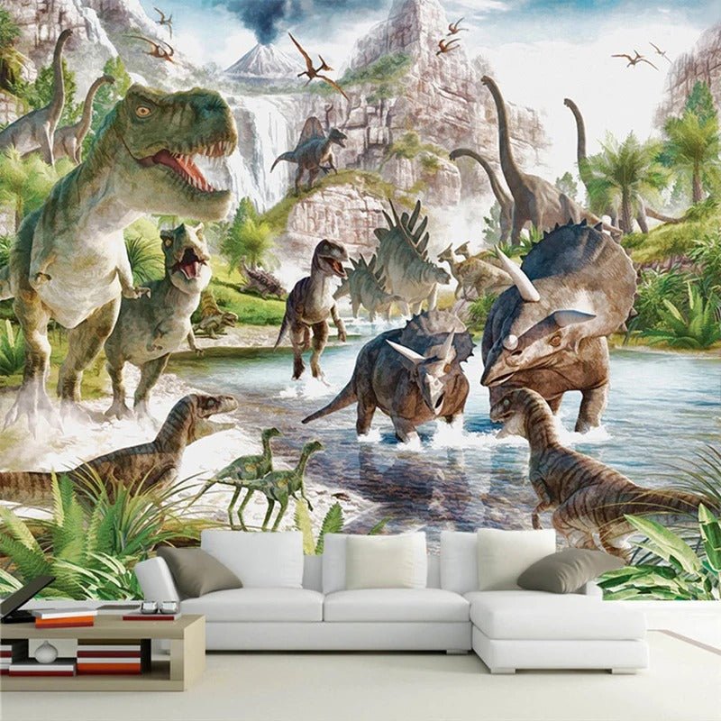 Papier Peint Mural Pays Des Dinosaures Walltastic - Papierpeint-panoramique.fr
