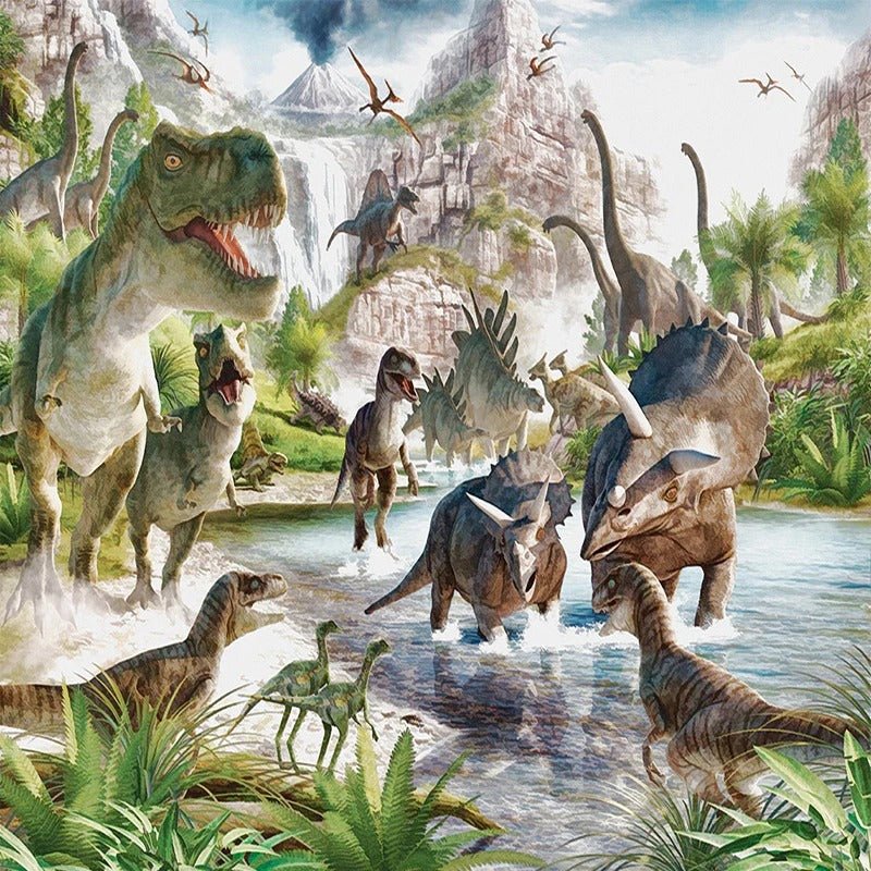 Papier Peint Mural Pays Des Dinosaures Walltastic - Papierpeint-panoramique.fr