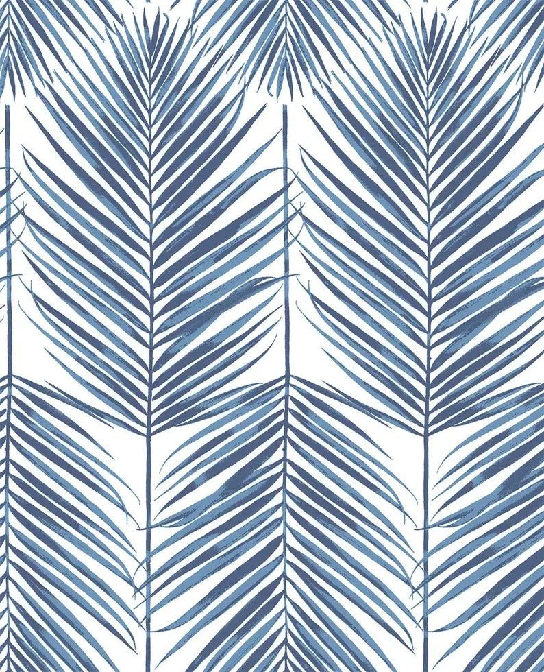 Papier peint palmier bleu - Papierpeint-panoramique.fr