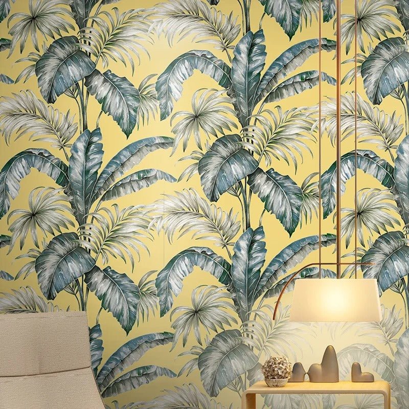 Papier peint palmier jaune - Papierpeint-panoramique.fr
