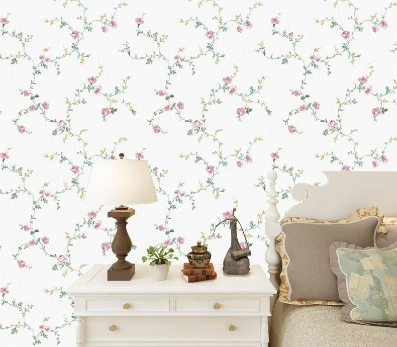 Papier peint petite fleur — intissé mat premium