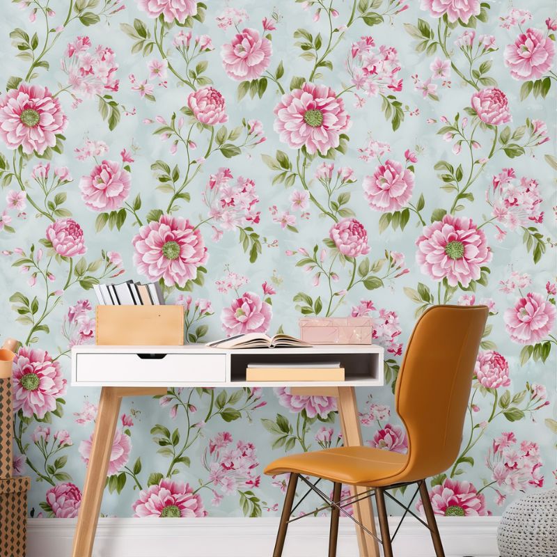 Papier peint pivoine - Papierpeint - panoramique.fr
