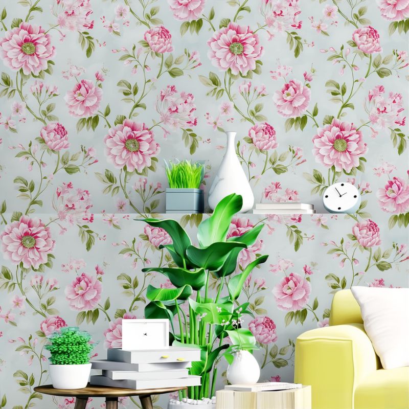 Papier peint pivoine - motif