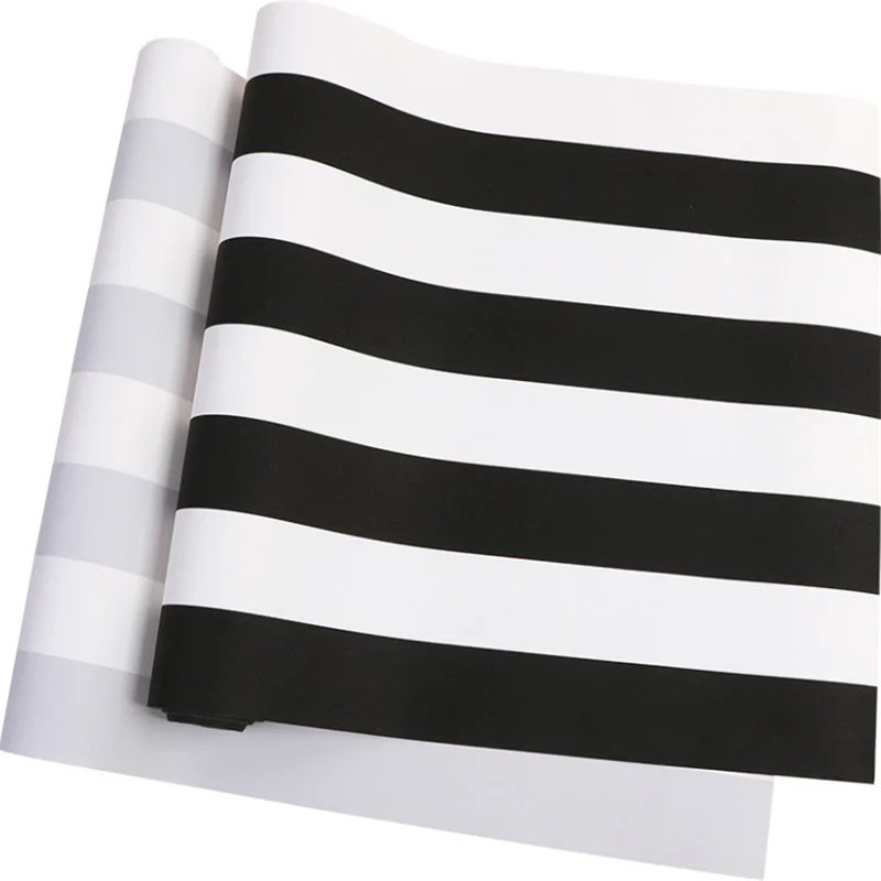 Papier Peint Rayé Noir Et Blanc - Papierpeint-panoramique.fr