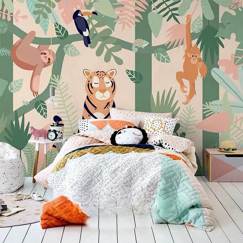 Papier peint savane jungle — intissé mat premium