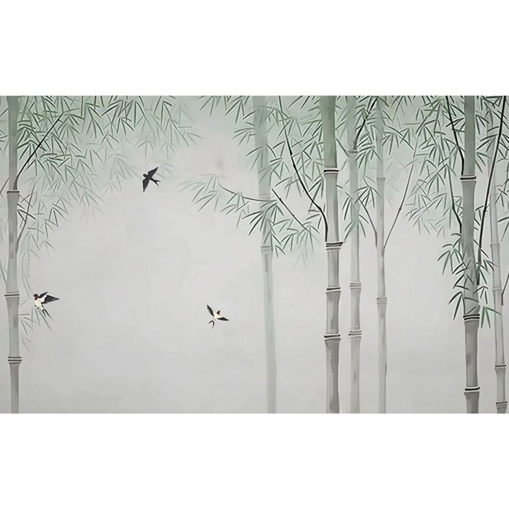 Papier peint tapisserie bambou zen apaisant - motif