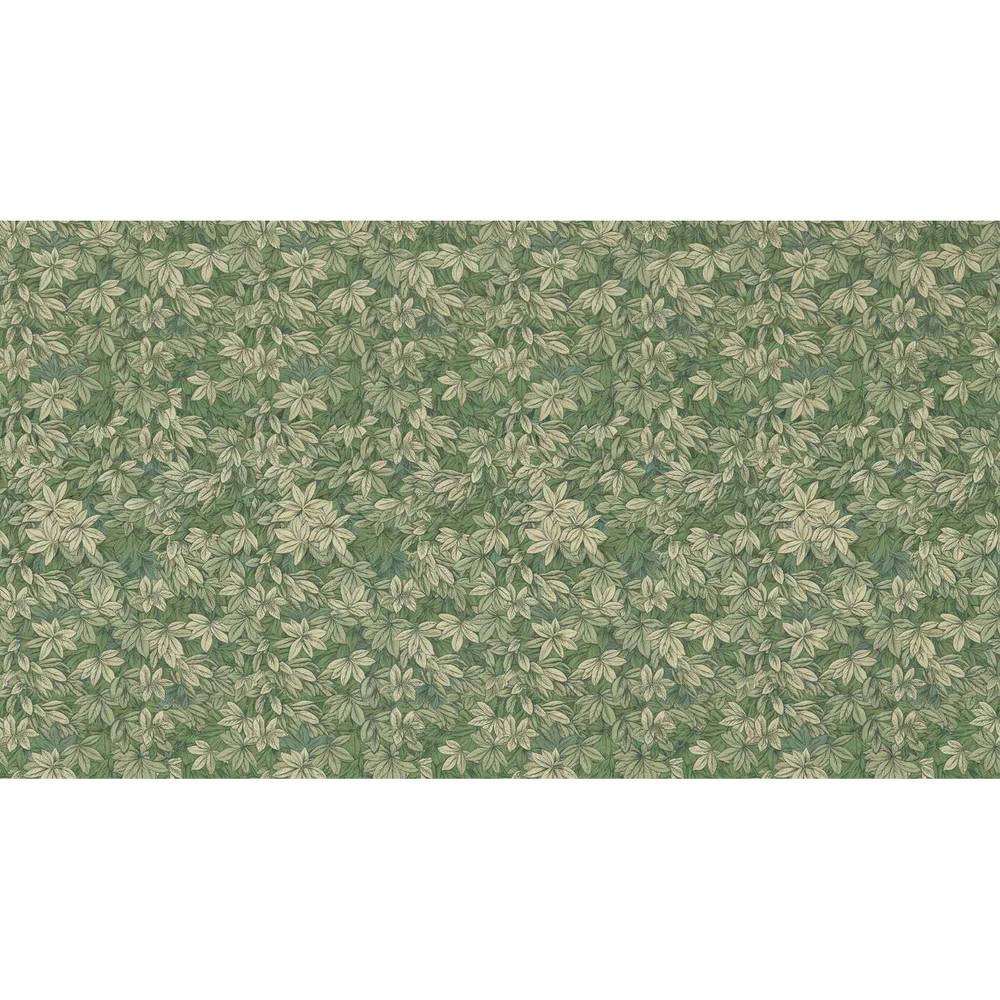 Papier peint tapisserie feuillage vert sauge - motif