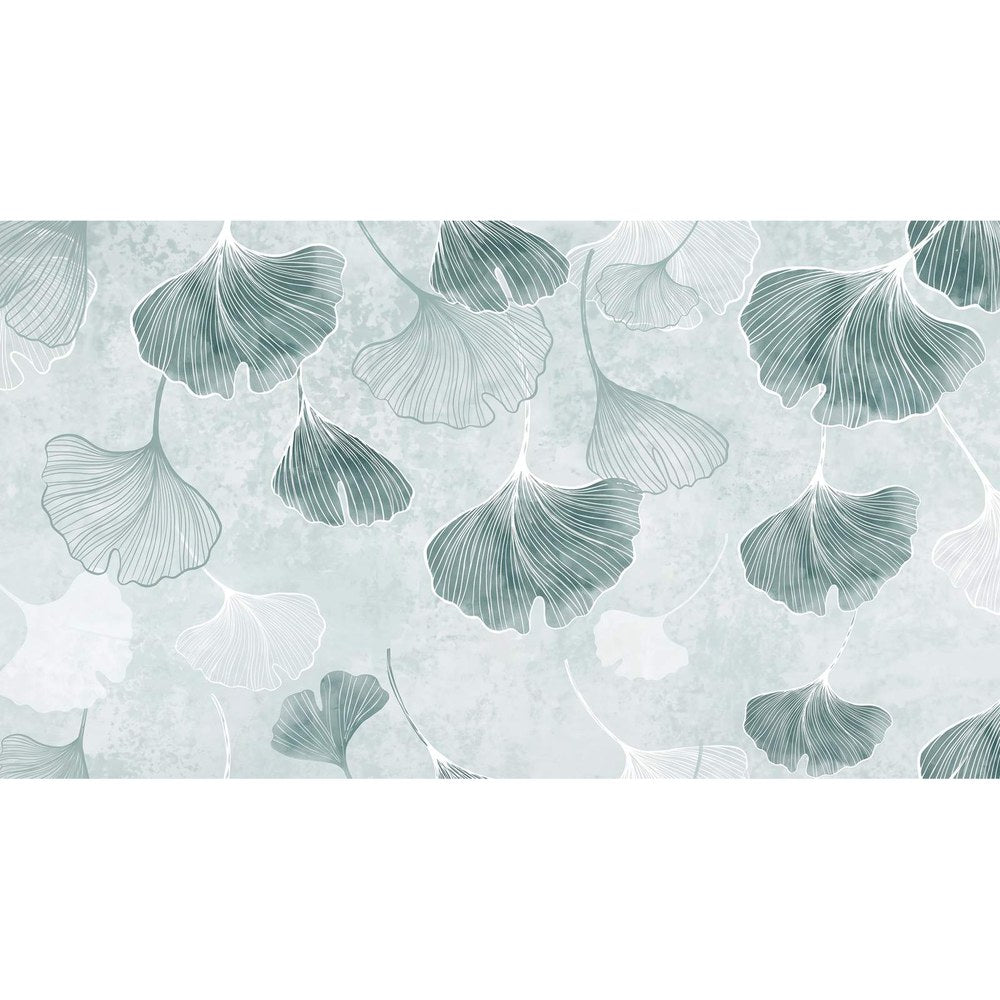 Papier peint tapisserie feuilles de ginkgo raffinées - motif