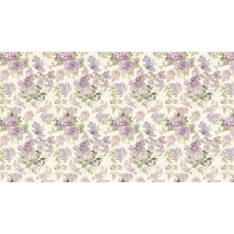 Papier peint tapisserie grosses fleurs vintage rétro — autocollant