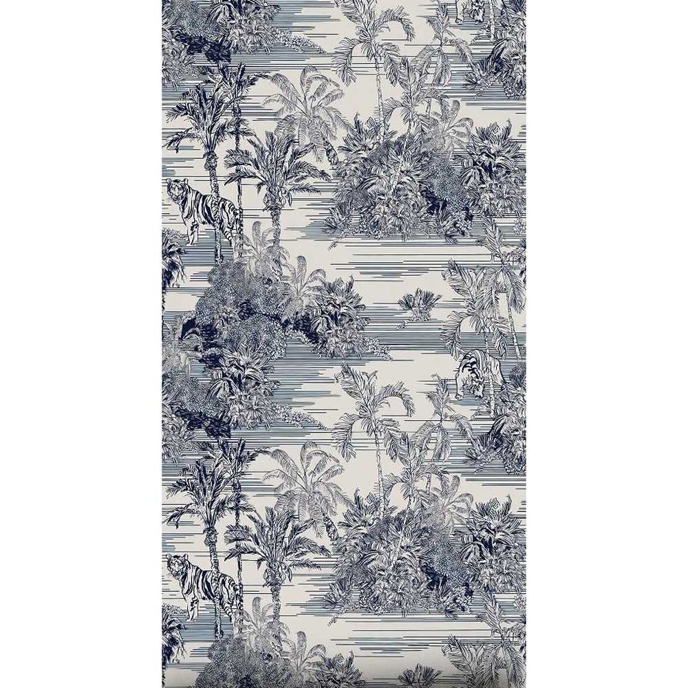 Papier peint tapisserie jungle toile de Jouy - motif