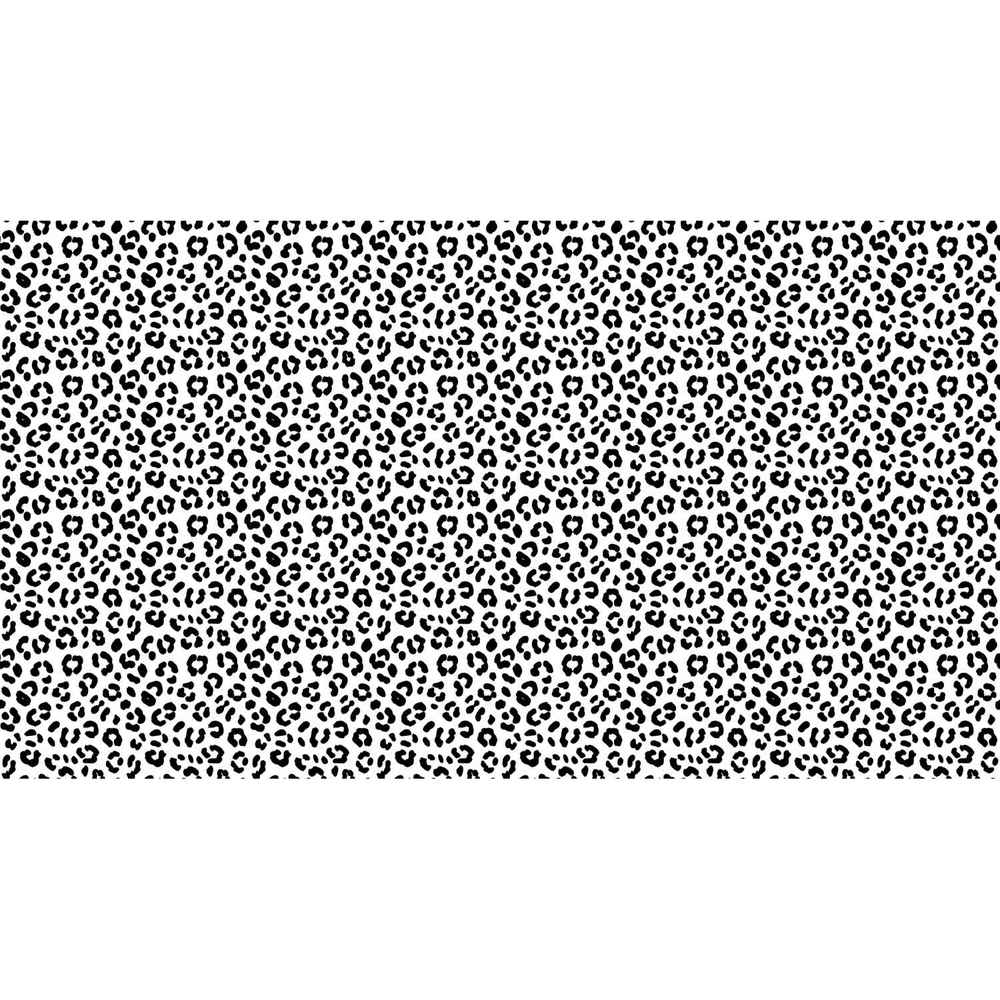 Papier peint tapisserie léopard noir et blanc minimaliste - motif