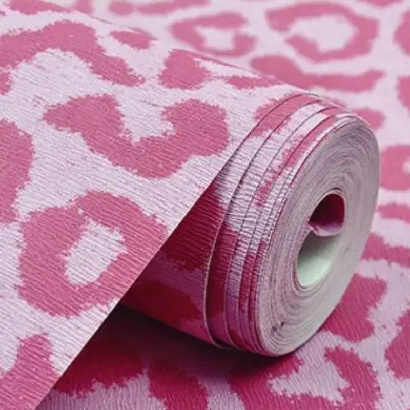 Papier peint tapisserie léopard rose glamour — autocollant