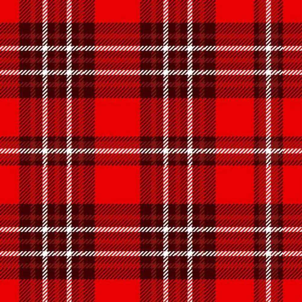 Papier peint tapisserie motif tartan écossais rouge - motif