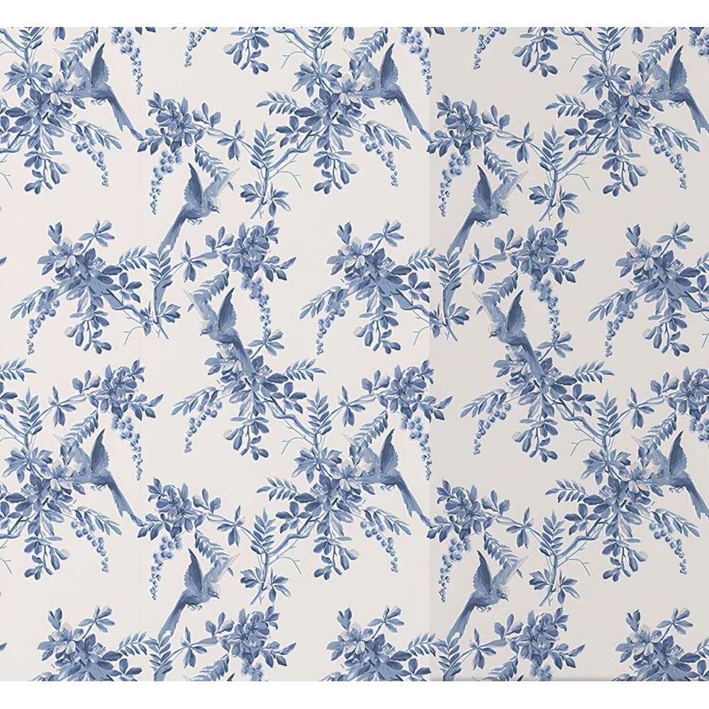 Papier peint tapisserie oiseaux toile de Jouy - motif
