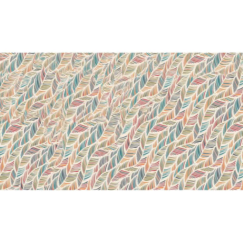 Papier peint tapisserie plumes de paon multicolores — autocollant