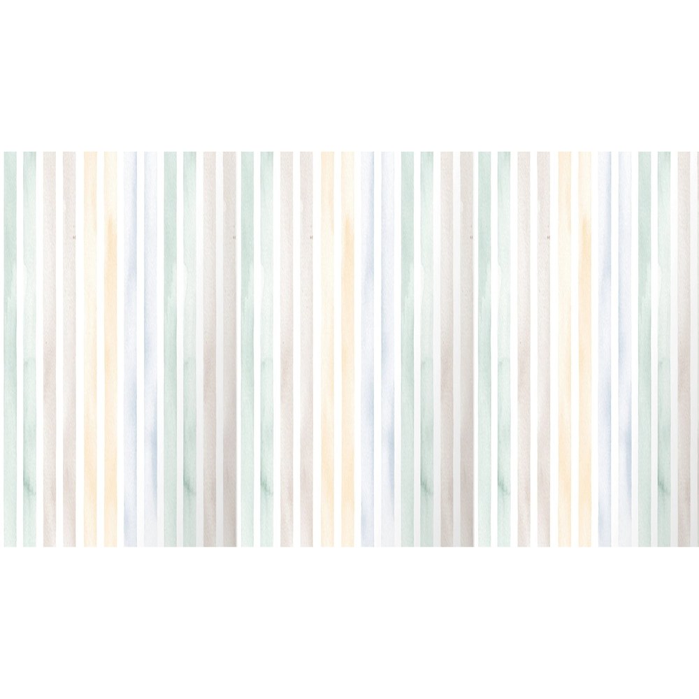 Papier peint tapisserie rayures aquarelle colorées - motif