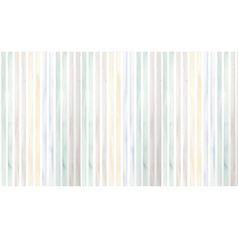 Papier peint tapisserie rayures aquarelle colorées — autocollant